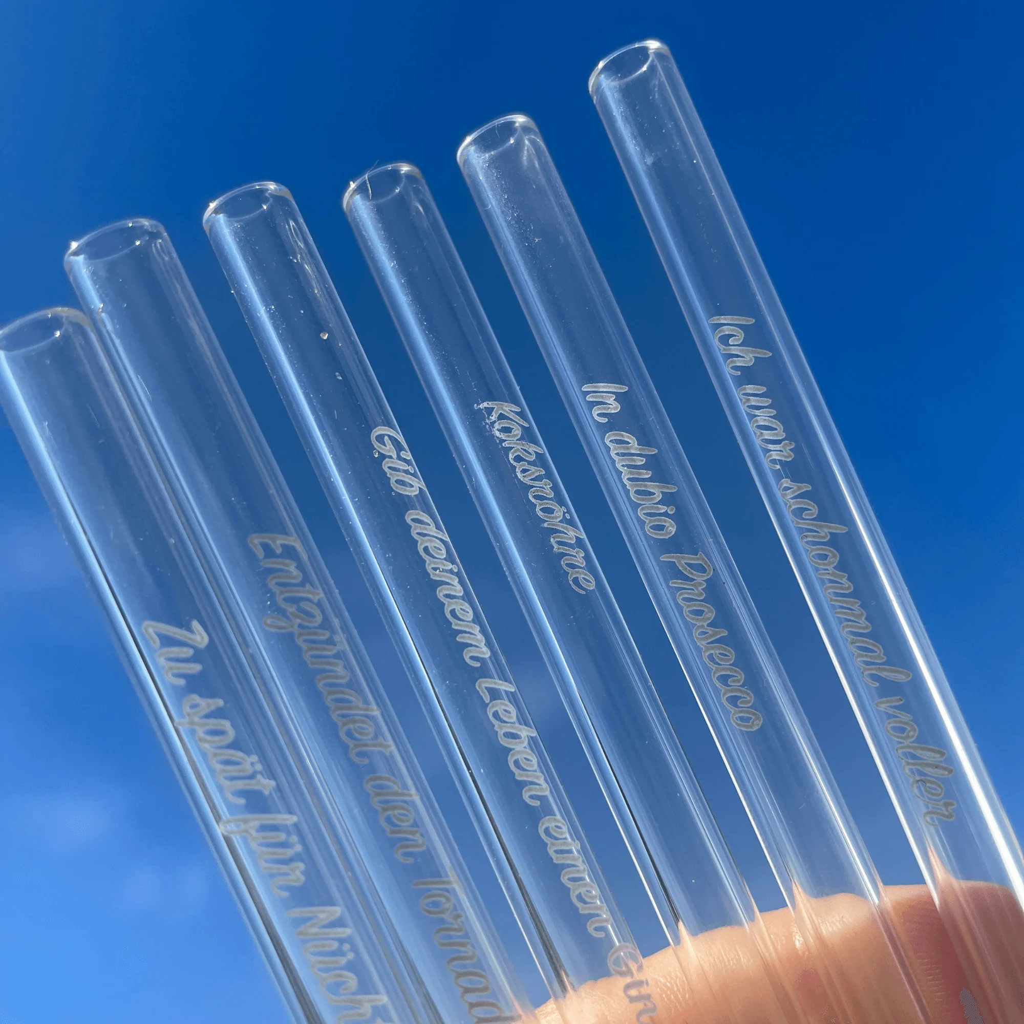 10x Glasstrohhalme mit verschiedenen Trinksprüchen - Image 7