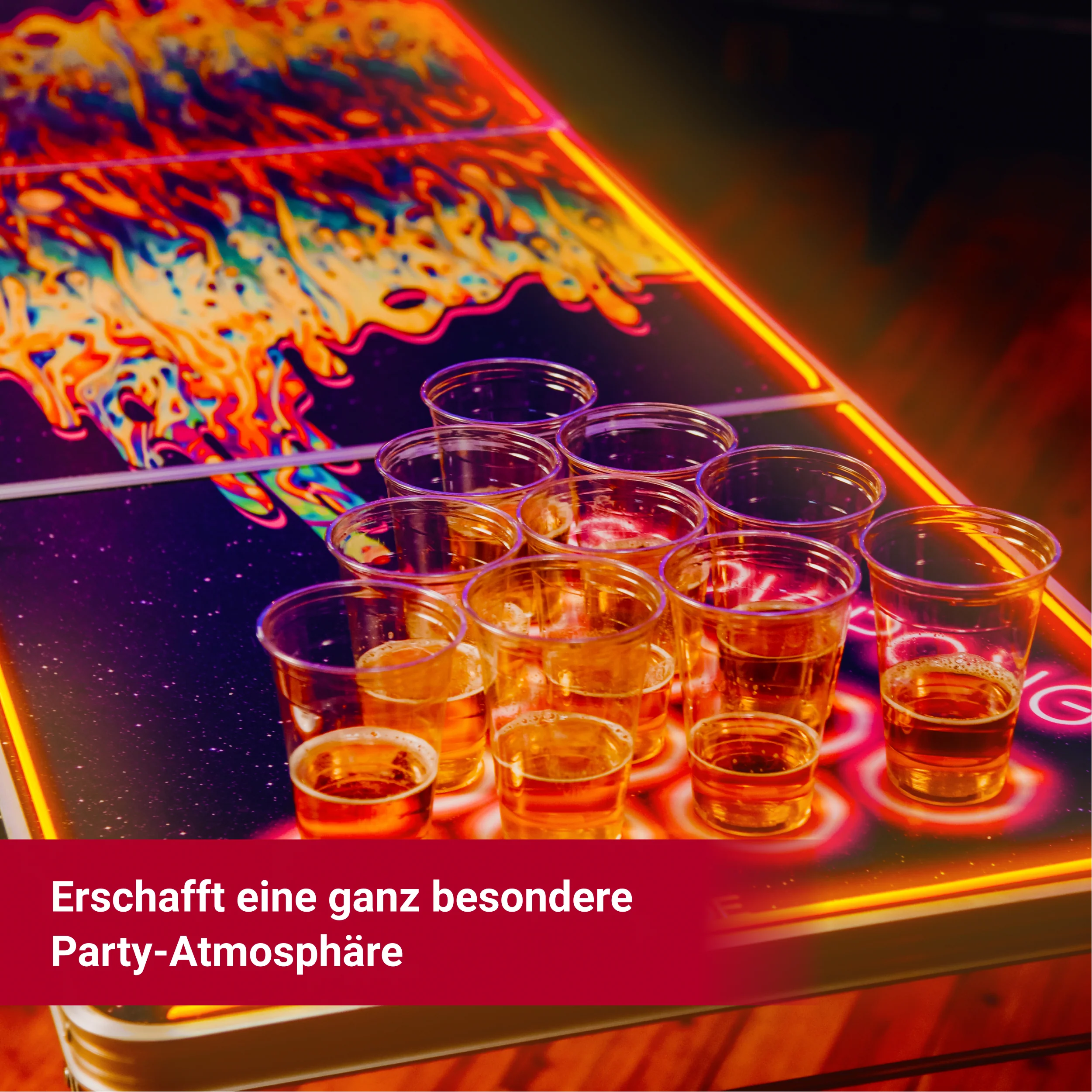 Beer Pong Tisch 'Space Lava' mit LED - Image 5